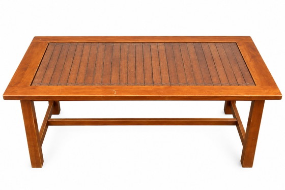 Mesa exótica de cristal y madera maciza de Tailandia. – Wood, Glass (photo 5 of 7)