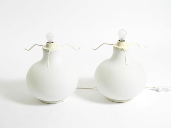 Image 1 of Two large original 1980s Leucos Paralume table lamps, made in Italy | height 73 cm | 28,7"