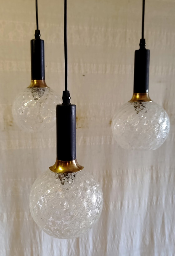Lampadario a cascata a 3 luci anni '50/'60 – Glass (photo 6 of 12)