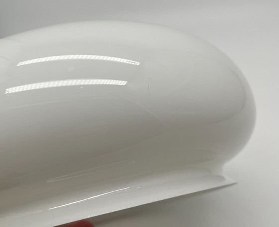 Image 1 of Plafondlamp in mid-century modern stijl – Art Deco – Opaalglas & Messing