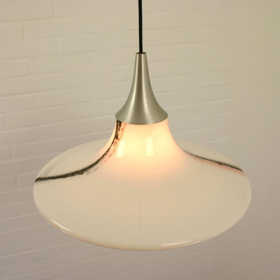 Image 1 of Peill & Putzler 'Sirrus' UFO pendant lamp of hand-blown Murano glass, Germany/Italy, 1970s
