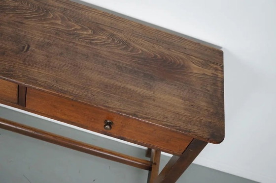 Image 1 of Tavolino rustico antico da fattoria francese in legno di olmo, inizio XX secolo