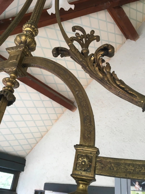 Bronzen biljart kroonluchter – Koper, Vintage (photo 3 of 11)