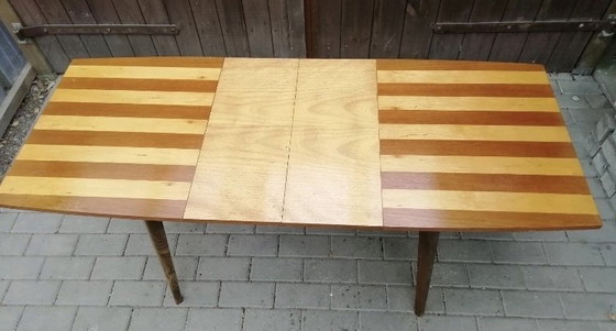 Image 1 of Table 60s, Midcentury, real wood, two-tone and extendable