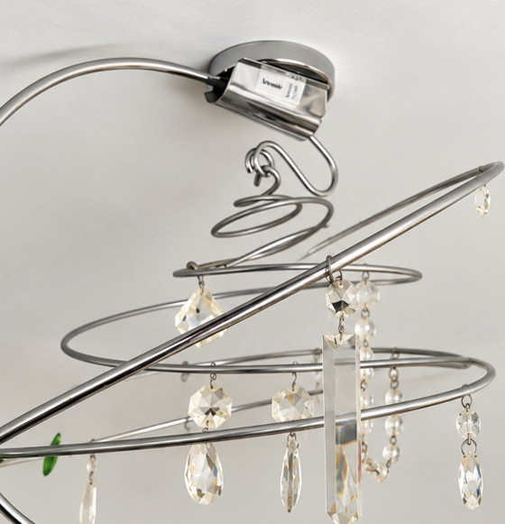 Plafoniera design Artemide – cromo & cristallo – anni '90 – Plafoniere, Vetro (photo 5 of 5)