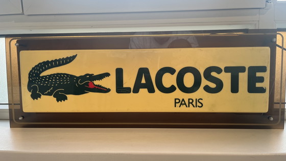 Image 1 of Vintage Lacoste reclamelichtbak