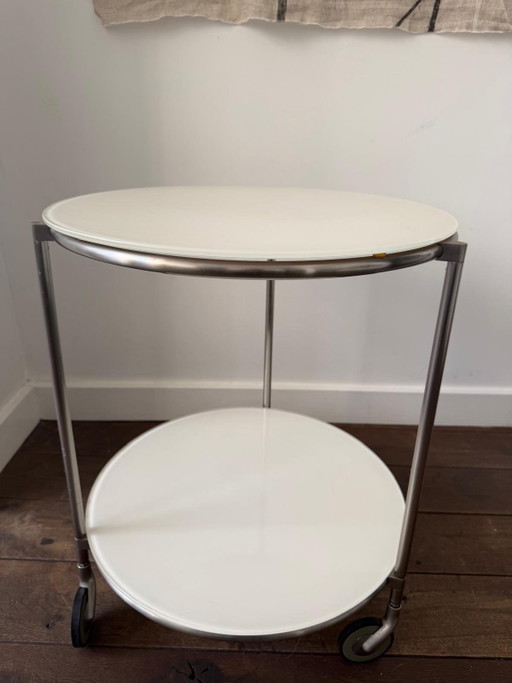 Chariot vintage blanc années 80 Ehlen Johansson pour IKEA