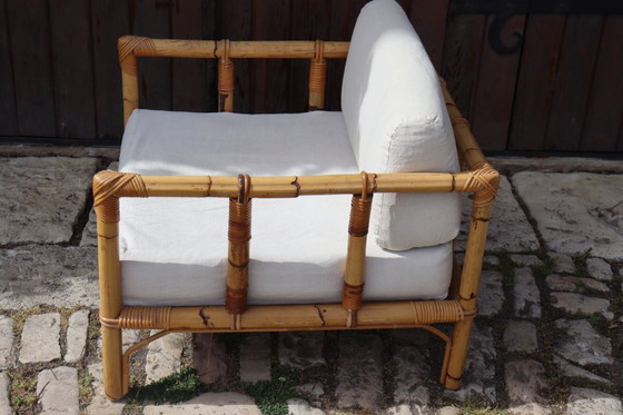 Image 1 of Poltrona in rattan di Dal Vera, Italia 1970