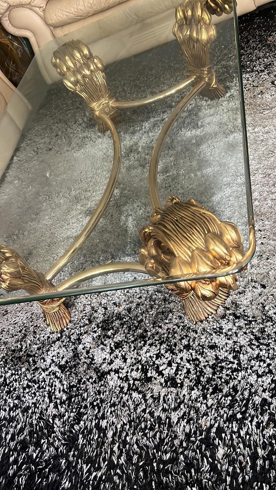 Image 1 of vintage Hollywood Regency coffee table