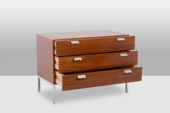 Image 1 of André Monpoix. 3-drawer teak chest of drawers. 1960s.