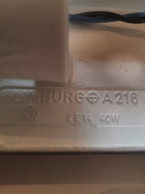 Image 1 of Limburg Glaswerk IJsglazen Bubbel Wandlamp Mid Century