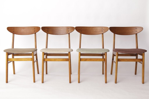 Set of 4 Danish Teak Dining Chairs by Farstrup Møbler – 1960s, New Upholstery, Worldwide Shipping
