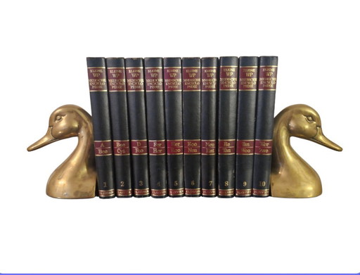 Elegant brass "Ducks" bookends