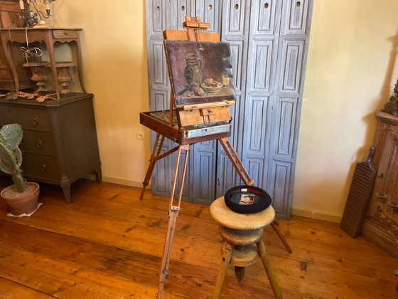 French 1920s Portable Easel Field Easel Painter's Easel – Decorative Objects, Wood (photo 2 of 17)