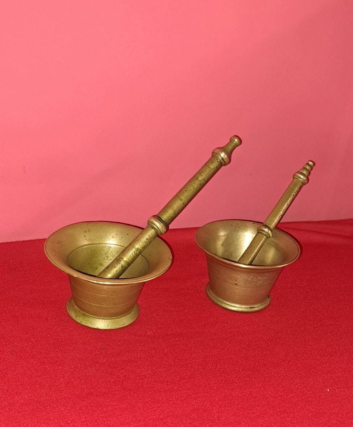 2 mortiers anciens en bronze