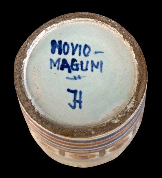 Image 1 of Precioso jarrón Art Déco 'Novio-Magum' - Jan van Ham - PZH Gouda (26 cm)
