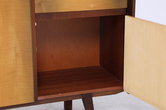 Image 1 of Vintage Sideboard années 60 | Mid Century TV Board avec compartiments Rétro Bois Rangement #07-09