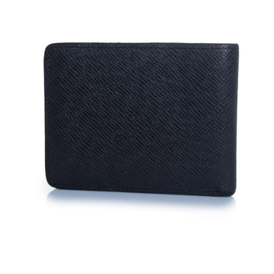 Image 1 of Louis Vuitton, schwarze Geldbörse aus genarbtem Leder mit LV-Logo