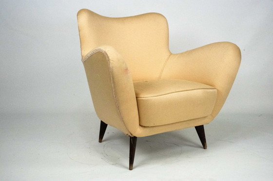 Image 1 of Skulpturaler Lounge-Sessel von Guglielmo Veronesi, Italien, 1950er Jahre