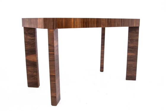 Image 1 of Art Deco walnut coffee table, Poland, 1960s.