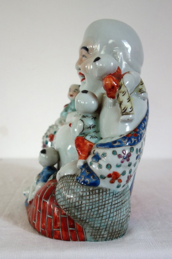 Lachende Buddha-Figur, chinesisches Porzellan, frühes 20. Jahrhundert – Dekorative Objekte, Porcelain (photo 5 of 16)