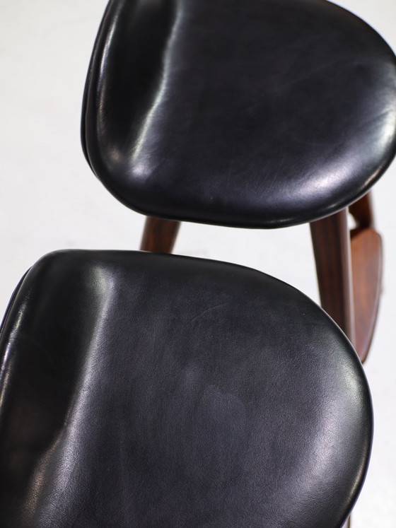 2x OD61 Bar Stools Erik Buch Rosewood Danish 1960s – Barstools, Leather (photo 13 of 14)