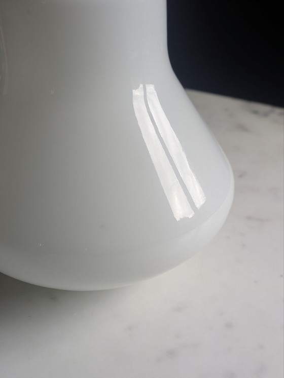 Vintage Pendant lamp Giant Bulb dlg by Ingo Maurer. Opaline, Glass, Brass, Gold (photo 3 of 15)