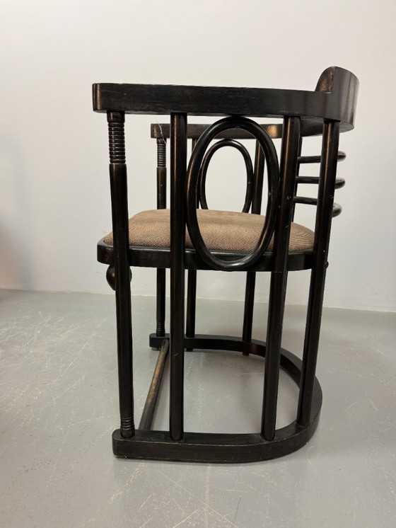 Image 1 of Mid-Century Set of 4 Fledermaus Bauhaus Design Armchairs attributed to Josef Hoffmann for Thonet, Austria 1920s