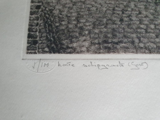 Acquaforte originale di Eric Meuleman – "Korte Schipgracht (Gand)" – Litografie e stampe, Glass, Paper (photo 3 of 6)
