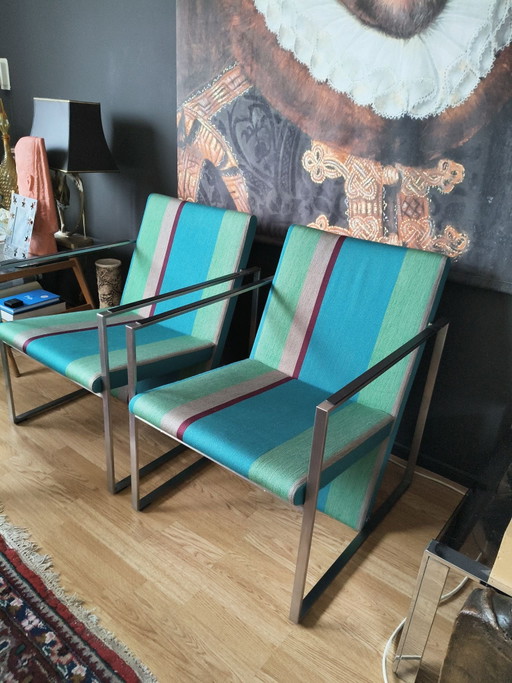 Lot de 2 Fauteuils Arco 'Frame' Originaux – Burkhard Vogtherr (Bon État)