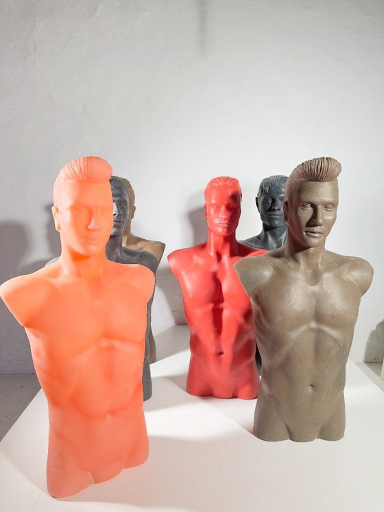 Bustos de maniquíes masculinos de tamaño natural de los años 80, Dressboys – Objetos decorativos, Plastic (photo 7 of 14)