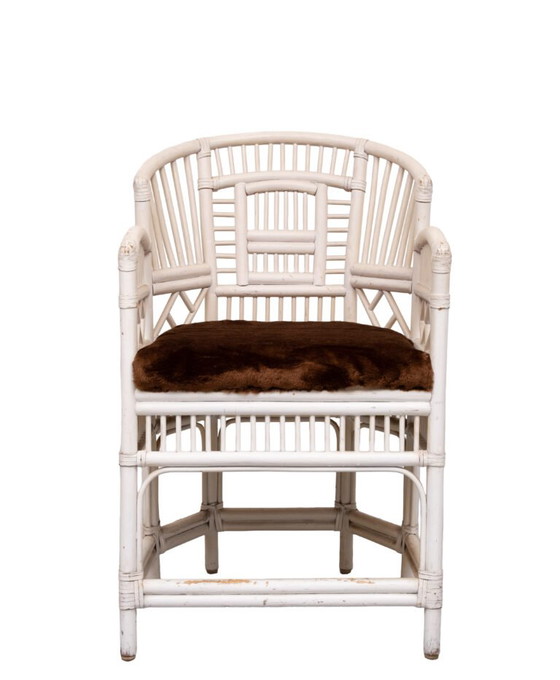 Set vintage Chippendale Brighton Pavilion rattan chair and table 1960s – Armchairs (photo 19 of 40)