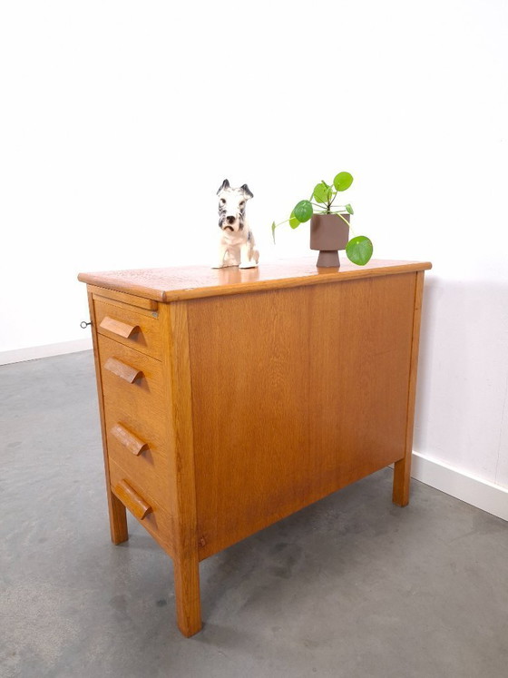 Image 1 of Deep wooden chest of drawers from Sweden