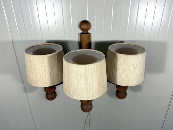 Image 1 of Uno Kristiansson wall lamp Pinus for Luxus Sweden 1970s