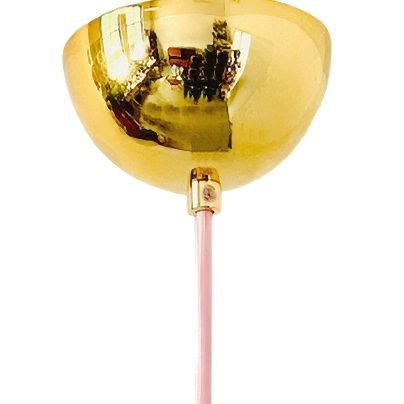 Image 1 of Lampada a sospensione vintage in vetro satinato a forma di fiore bianco trasparente, anni '60