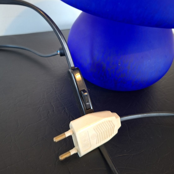 Image 1 of Atmospheric vintage glass mushroom table lamp