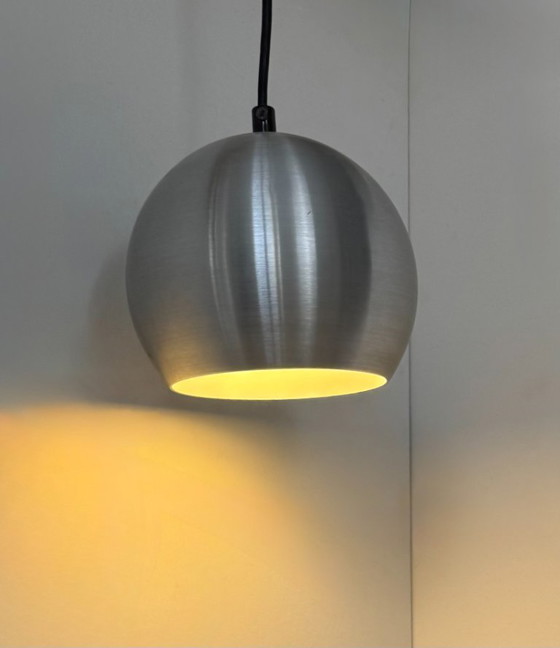 Image 1 of Suspension vintage en alu brossé, France, 1970