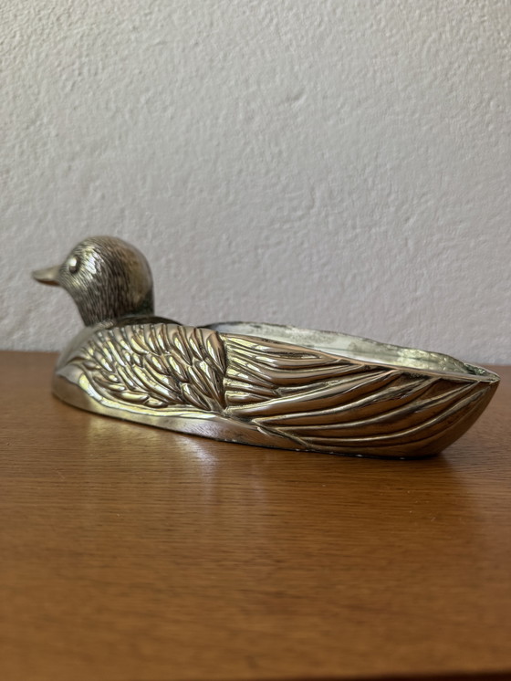 Image 1 of Gänseleberplatte zoomorph versilbertes Metall