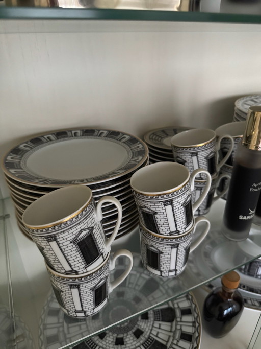 Rosenthal x Piero Fornasetti – „Palladiana“ Ampio Servizio Caffè & Tavola Premium (48 pezzi)