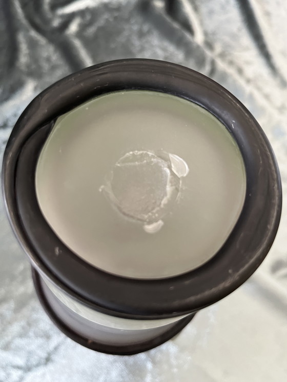 Image 1 of Hand-blown Art Deco amphora vase frosted glass