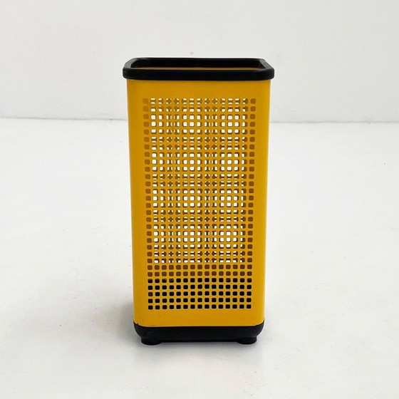 Image 1 of Yellow Perforated Bin / Umbrella Holder from Neolt, 1980s