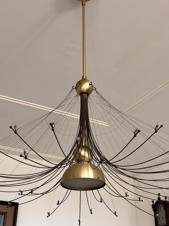 Image 1 of Lampada a sospensione Quasar “Extase” – Design in ottone di Jan Pauwels