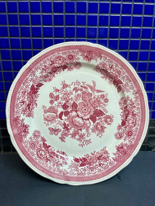 Duo von tiefen Schüsseln / sehr großen Tellern Villeroy & Boch_ Fasan / Faisan _ Bleue & Brique