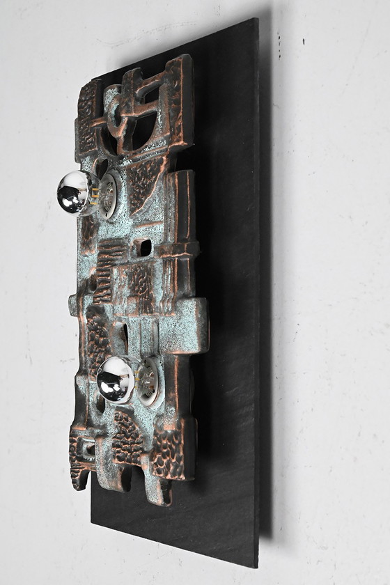 Image 1 of Brakelmann & Becker Brutalistische keramieken wandlamp