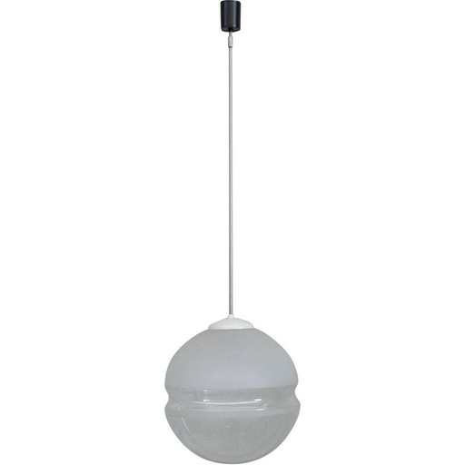 Vintage two-tone glass pendant lamp, Belgium