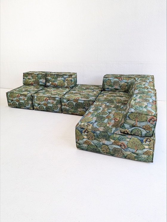Divano modulare 'Trio' di Franz Hero & Karl Odermatt per COR anni '70, Divani modulari, Tela, Verde (foto 6 di 12)