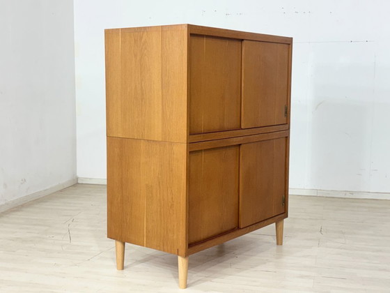 Image 1 of Plankenrek uit het midden van de 20e eeuw / Vintage dressoir / Woonkamerkast