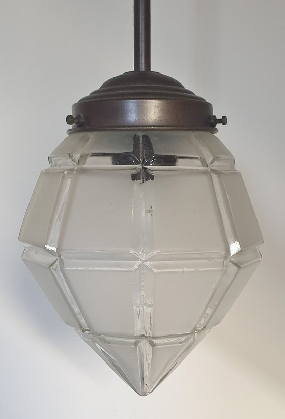 Image 1 of 2 lampade a sospensione Art Déco degli anni '40