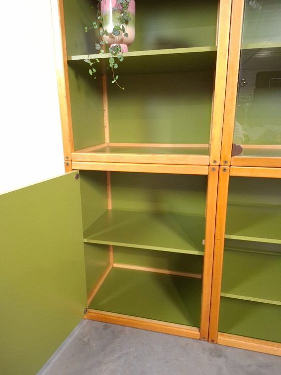 Design Flötotto Profilsystem Mobile modulare – 6 parti – Faggio verde, mobile LP, mobile 3 – Credenze alte (photo 7 of 24)