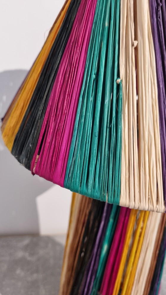 Image 1 of Raffia tafellamp handgemaakt in Marokko 